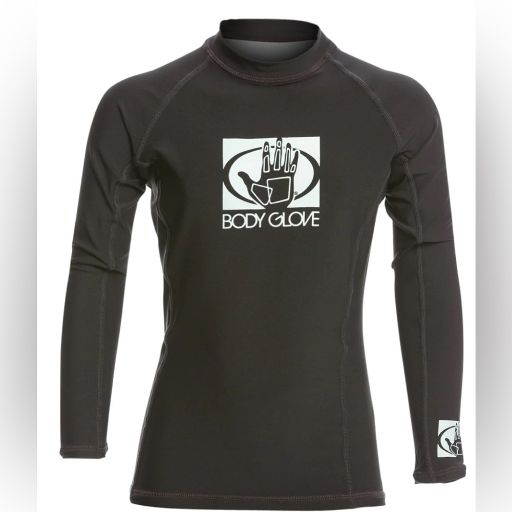 Body Glove Basic Youth Long Sleeve Rashguard Black Size Small New